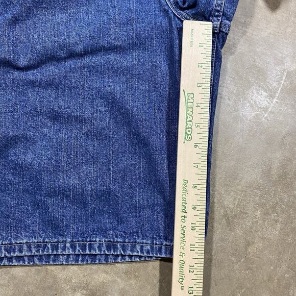 Lee Dungarees Carpenter Denim Shorts Blue 34x11 Made in Mexico Y2K Workwear - Picture 7 of 8